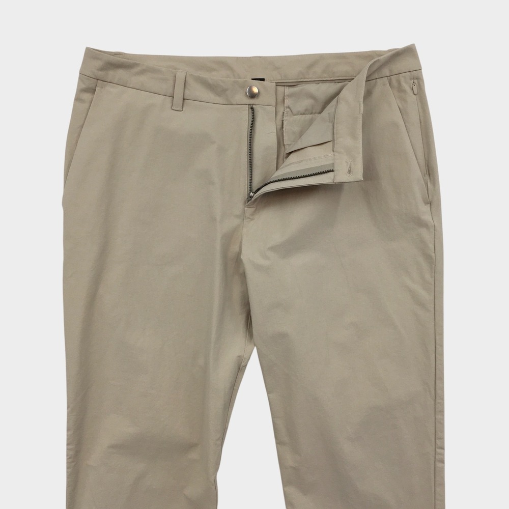 Lululemon Commission Pant Classic Fit Khaki Tan Chino Trousers Mens 38